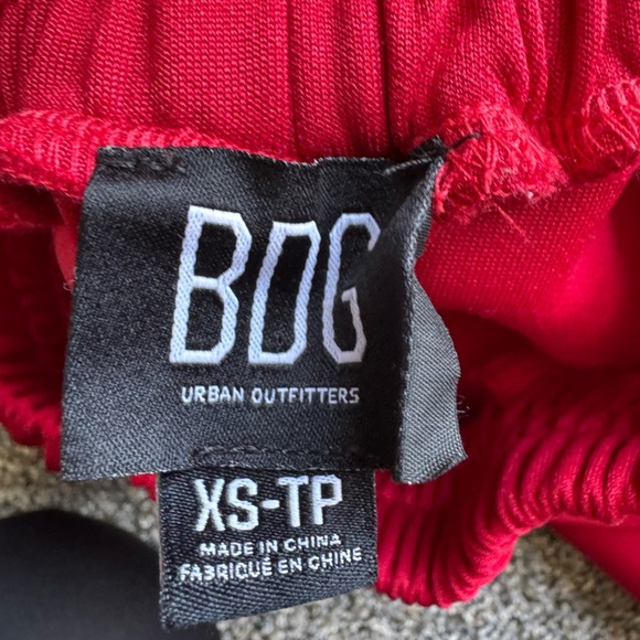 BDG Urban Outfitters Womens Track Pants Red White Stripe Mid Rise Pockets XS - Picture 3 of 6